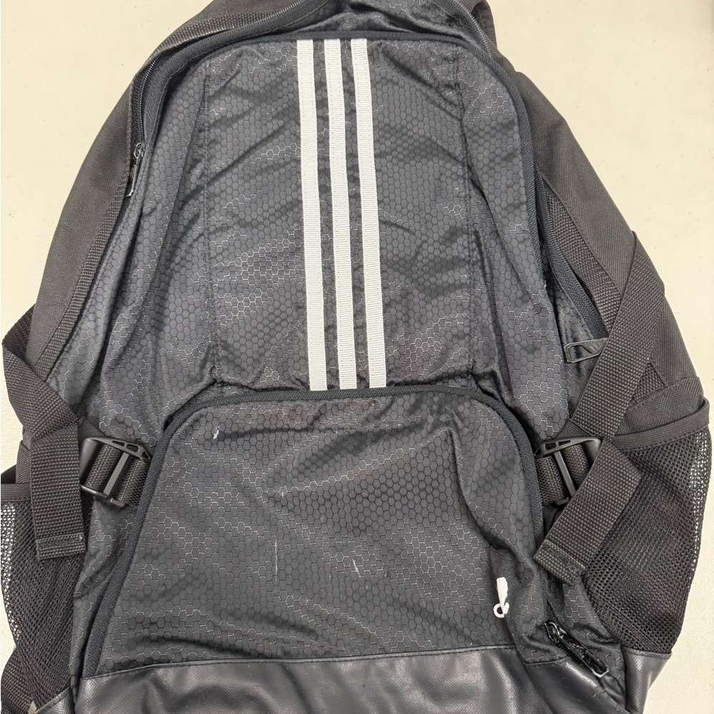 Adidas Black Backpack – Classic 3 Stripes Design